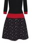 Cotton-Blend Long Sleeve Floral-Print Casual Knitting Dress