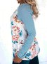 Floral Cotton-Blend Long Sleeve Floral-Print Shirt & Top