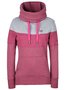 Rose Red Patchwork Casual Cotton-Blend Hoodie Sweatshirts