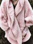 Pink Solid Long Sleeve Jacket