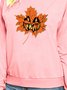 Happy face Maple Leaf Brain Melon Long Sleeve Sweatshirts