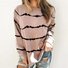Color-Block Casual Cotton-Blend Long Sleeve Sweatshirt