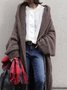 Brown Long Sleeve Casual Knit Sweater Cardigan Sweater coat