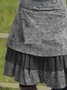Gray Floral Vintage Skirt