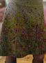Gray Casual Floral Cotton-Blend Skirt