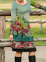 Long Sleeve Casual Crew Neck Knitting Dress