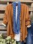 Casual Patchwork Autumn Buttoned Micro-Elasticity Long sleeve Cotton-Blend Sweater coat for Women