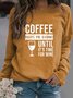 Long Sleeve  Printed  Polyester   Crew Neck  Winter Top