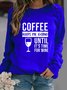 Long Sleeve  Printed  Polyester   Crew Neck  Winter Top