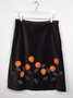 Casual Vintage Printed A-line Skirt