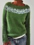 Shift Cotton-Blend Jacquard Casual Sweater