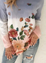 Floral Long Sleeve Sweatshirt