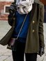 Women Vintage Winter Patchwork Buttoned Micro-Elasticity Long sleeve Shawl collar Cotton-Blend Other Coat