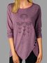 New Women Fashion Vintage Holiday Casual Long Sleeve Plain Top