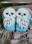 Polyester  Printed Casual  Winter Blue Gloves
