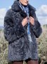 Casual Solid Long Sleeve Fleece Coat
