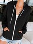 Vintage Hoodie Long Sleeve Plain Plus Size Statement Zipper Casual Sweatshirts