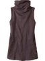 Sleeveless Cotton-blend  Cowl Neck  Casual  Winter  Gray Top
