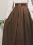 Plaid Printed Vintage Casual A-Line Skirt
