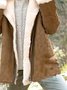 Suede Shift Long Sleeve Fleece Coat