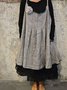 Plain Casual Cotton-Blend Two Piece Dress