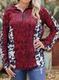 Floral Casual Shift Long Sleeve T-shirt