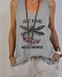 Casual Floral Sleeveless T-shirt