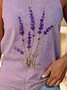 Printed Floral Simple & Basic Sleeveless Shirts & Tops