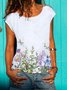Floral Sleeveless T-shirt