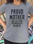 Mother's Day Letter Casual Short Sleeve T-shirt