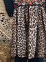 Casual Short Sleeve Leopard Tops