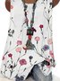Floral Floral-Print Cotton-Blend Sleeveless Tops
