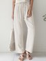 Linen Simple Solid Pants