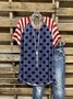 Casual Polka Dots Crew Neck T-shirt