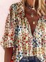 Cotton Shift Long Sleeve Blouse