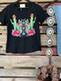 Vintage Cactus Crew Neck Short Sleeve T-shirt