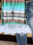 Cold Shoulder Ombre/tie-Dye Paneled Lace Jersey T-shirt