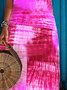 Halter Sleeveless Holiday Ombre/tie-Dye Weaving Dress