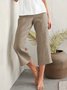 zolucky Women Fashion Plain Cotton-Blend Wide Led Pants