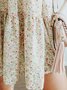 Holiday Floral Shift Weaving Dress