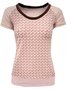 Casual Short Sleeve Round Neck Printed Top