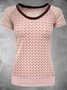 Casual Short Sleeve Round Neck Printed Top