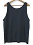 Vintage Sleeveless Dog Mom Love Heart Printed Crew Neck Plus Size Casual Vest Tops