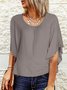 Shift Cotton-Blend Casual Tops