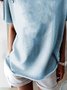 Plain Short Sleeve Shift Casual Top