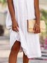 Casual Sleeveless A-Line Printed Weaving Dress