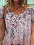 Pastoral Short Sleeve Floral Jersey T-shirt