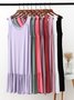 Vintage V Neck Plain Sleeveless Casual Knitting Dress
