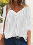 Plus size Casual V Neck Tops