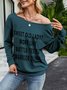Sweet Old Lady More Like Battle-Tested Warrior Queen Casual Long Sleeve Cotton-Blend Sweatshirt